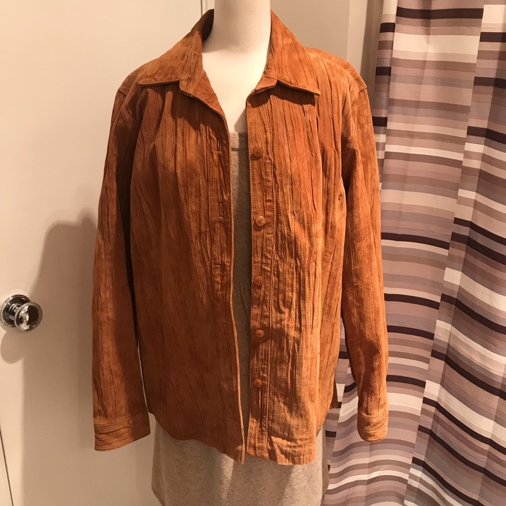 Ladies NWOT Coldwater Creek Suede  Leather Jacket